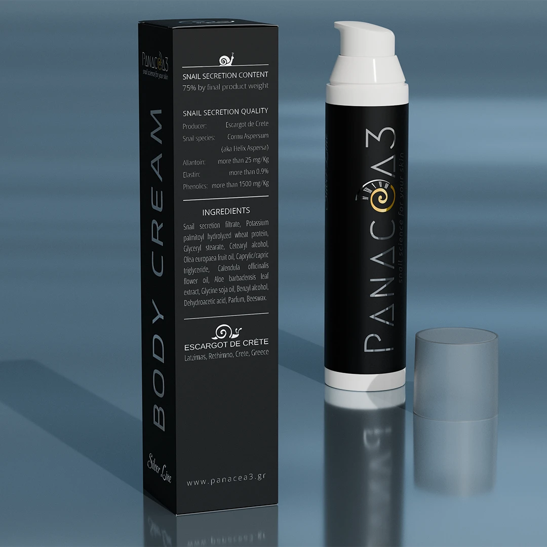 PANACEA3 Body Cream from snail secretion 24h, Silver Line